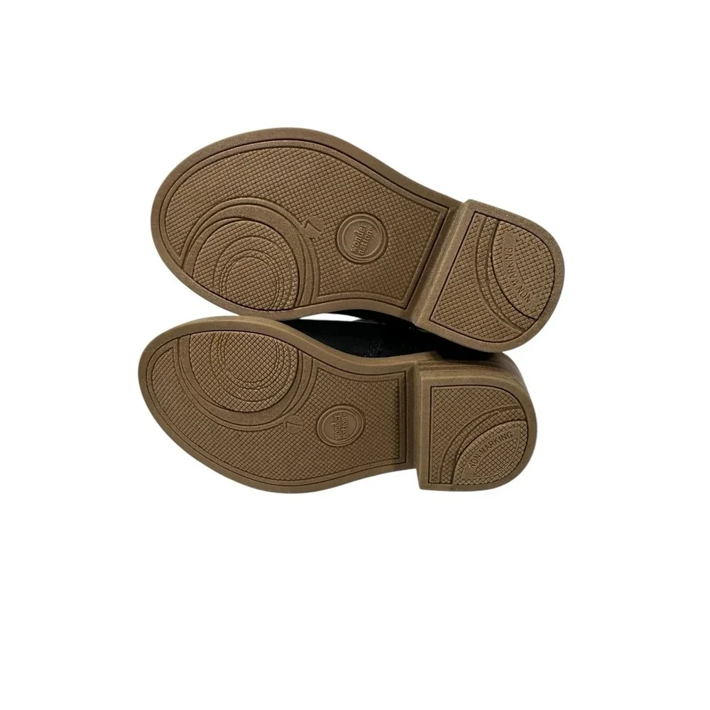 wonder nation toddler girls ankle‎ boots zips on side black size 7